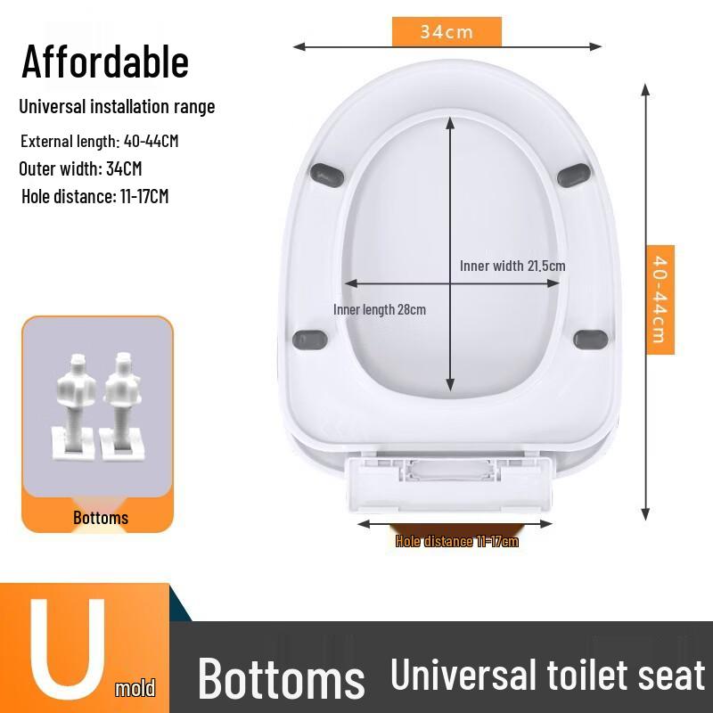 MDNG U-Shaped Slow-Close Toilet Seat Cover