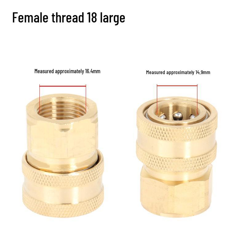 High-Pressure Water Gun Quick Connector for Car Washer, Pipe Cleaning Machine, Copper Accessories