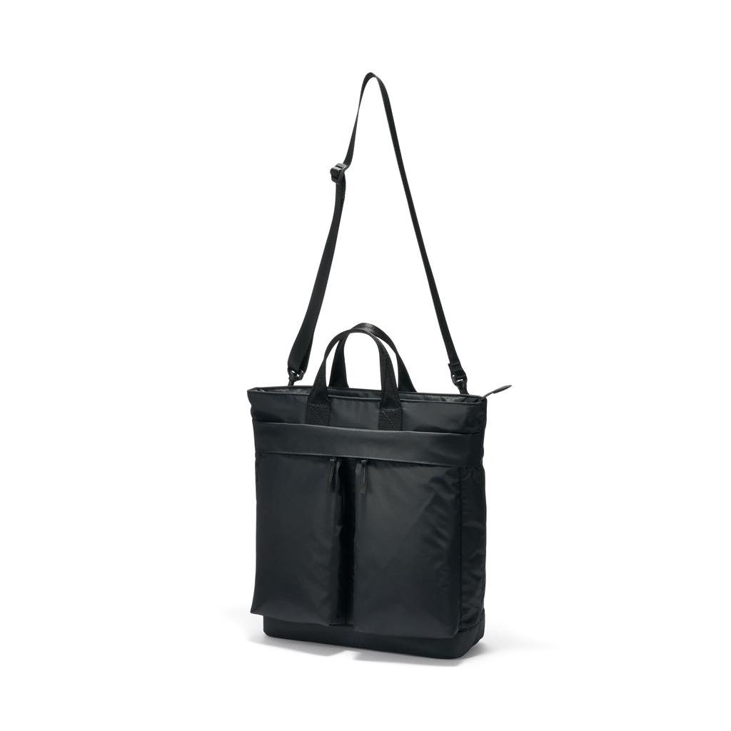 MUJI Water-Repellent Nylon 2-Way Tote Bag, Unisex, Adult, EGB63A5S, Black