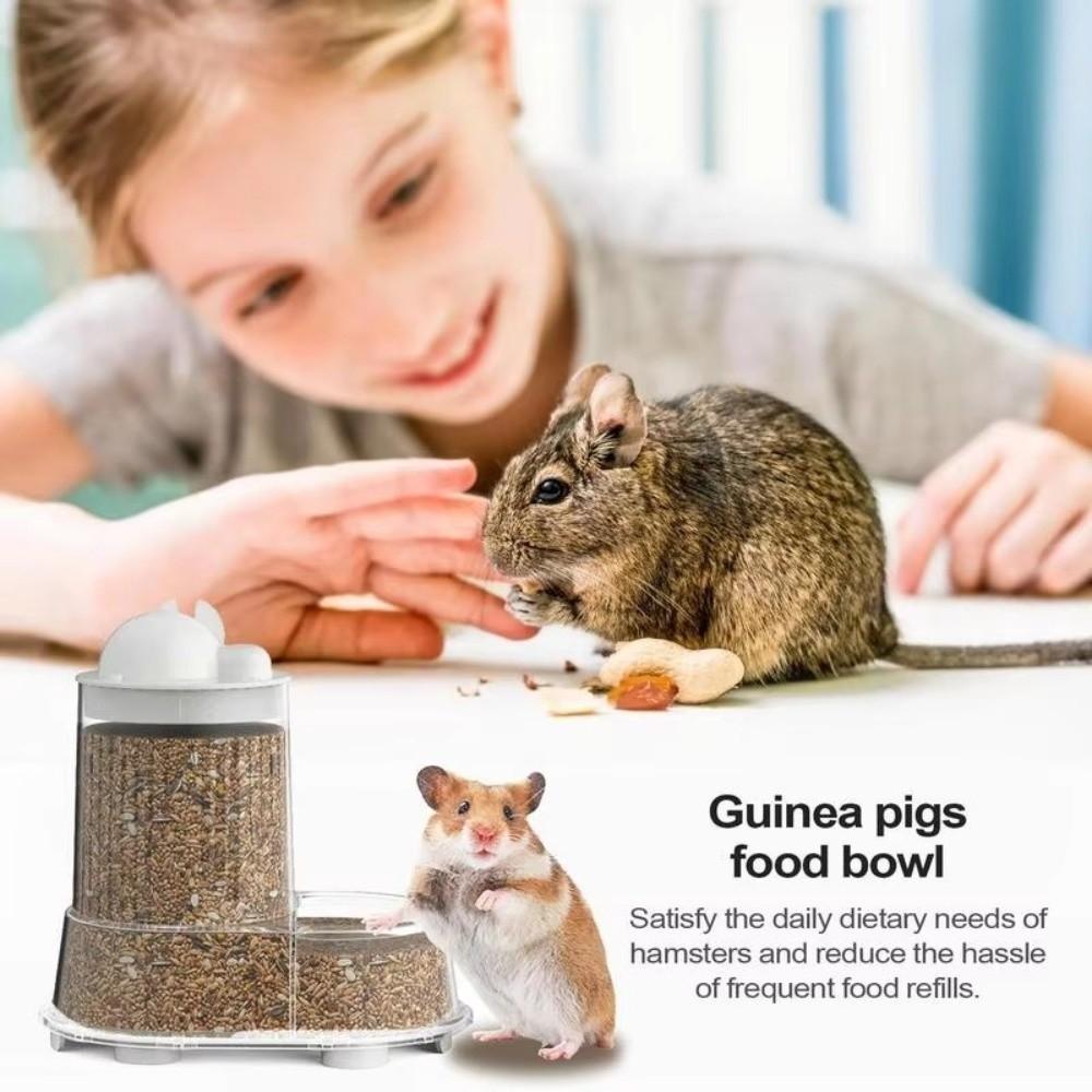 Large Capacity Pet Feeding Bowl Plastic Pet Food Water Dispenser  for Small Animals