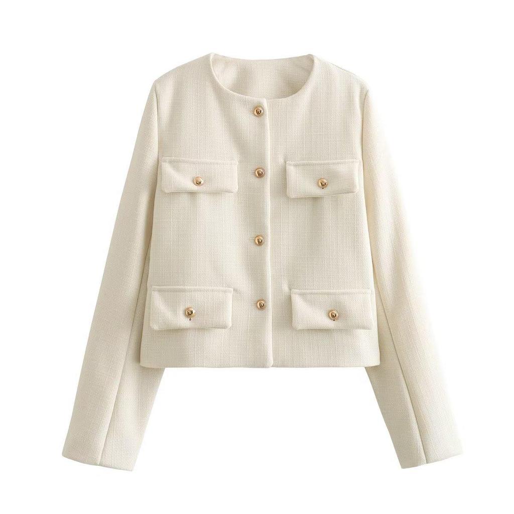 Women's European & American Fashion Casual Single-Breasted Jacket Coat, Autumn/Winter 2025, Style B88646