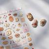 Butterbread 3D Embossed Cake Nail Art Stickers - Cute, Glue-Free DIY Decoration