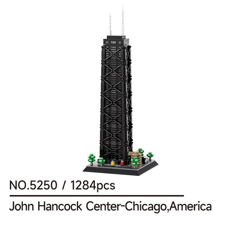 Weltberühmte Architektur Chicago John Hancock Center Willis Tower Bausteine Spielzeug Für Jungen Erwachsene Geschenke 5250 1284 TEILE