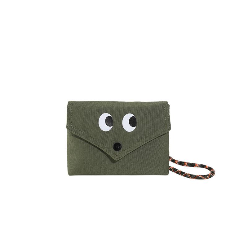 Cartoon Small Bag 2025 New Mori Soft Girl Cute Big Eyes Funny Shoulder Crossbody Canvas Small Square Bag Tide