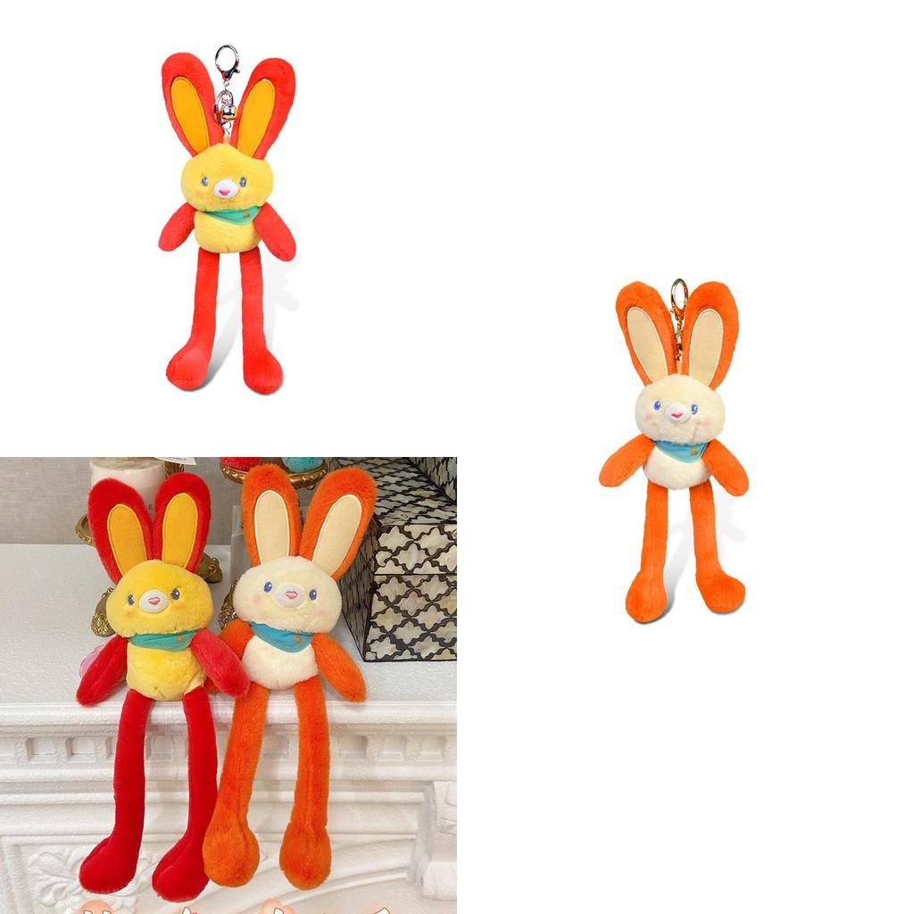 Rabbit Color Matching Plush Keychain Pendant For Birthday And New Gifts Year