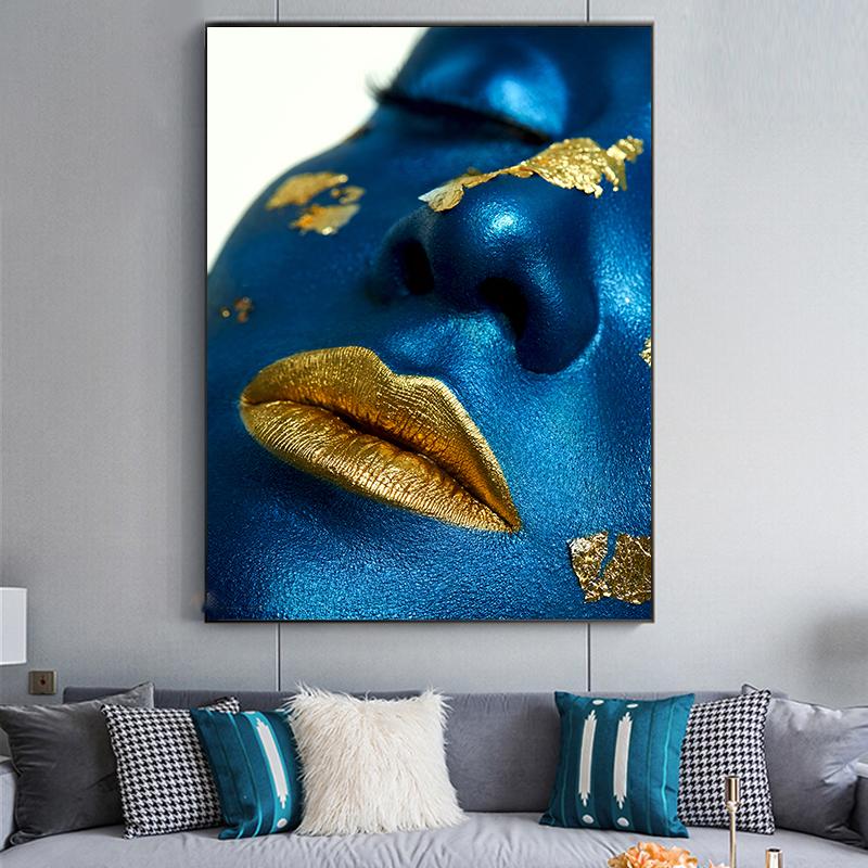 

Абстрактная женщина Плакат Золото Роскошь Украшения Интерьер Большие Большие Картины На Стене Лофт Безрамный Декор Домашней Комнаты Без Рамы 21*30cm No Frame