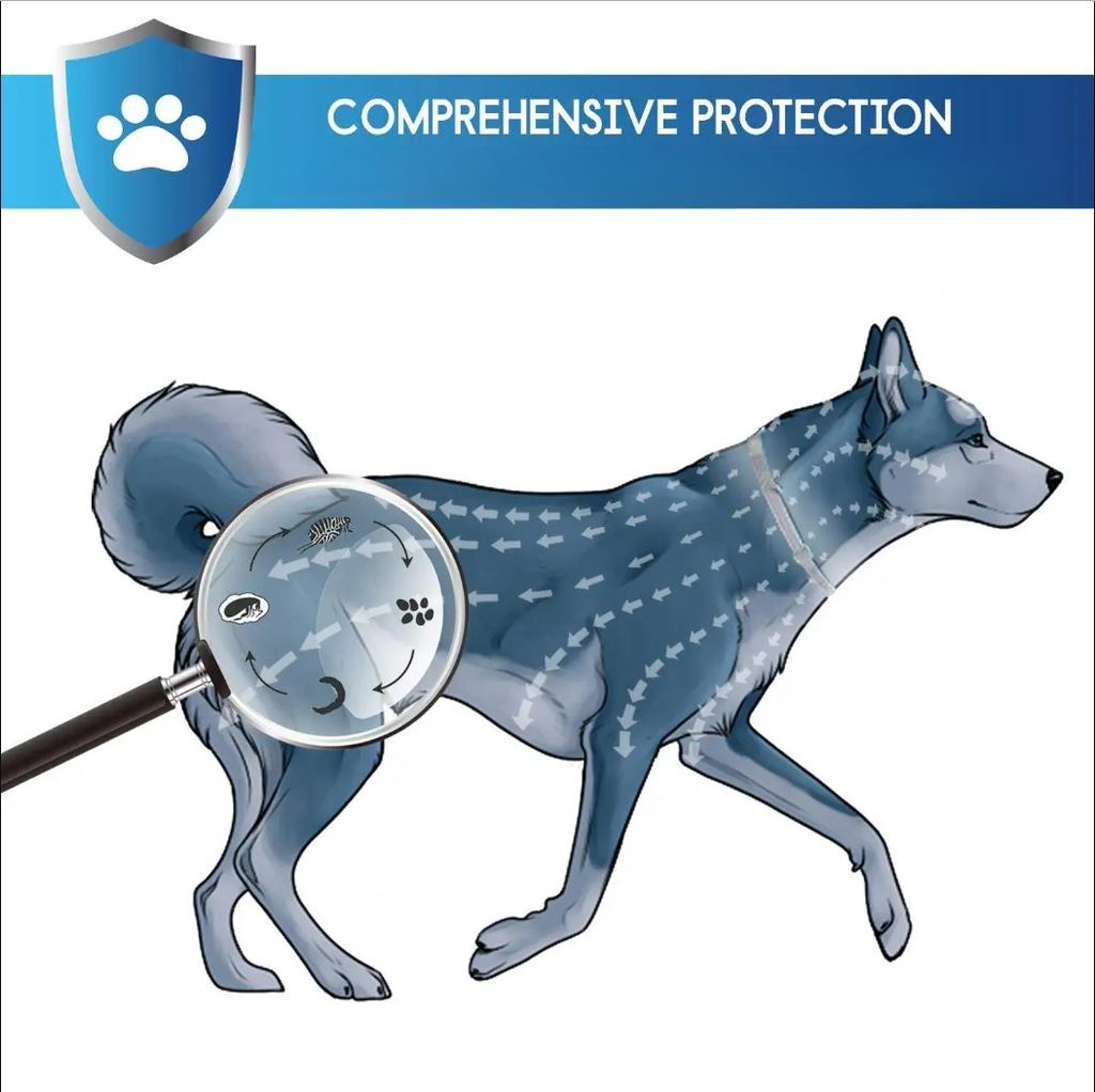 Pet Deworming Flea Collar Retractable Necklace Anti Flea and Tick Big Dog Puppy Cat Prevention Mosquitoes Pets Repellent Collar