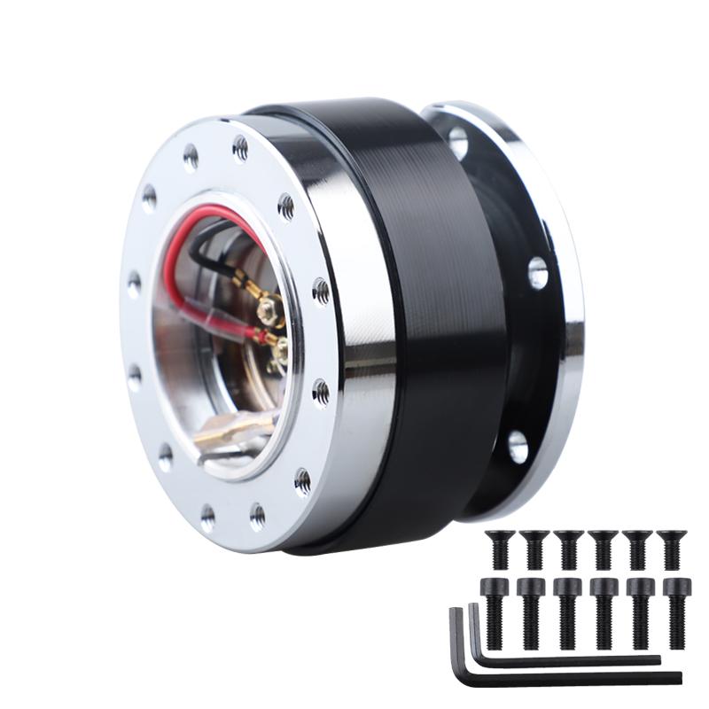 Car Modification Quick Release Steering Wheel Hub Adapter 6 Hole Snap Off Boss Kit Aluminium 1pcs
