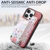 D10 For iPhone 16 Pro Case Pattern Kickstand Wallet Leather+TPU Phone Cover RFID Blocking