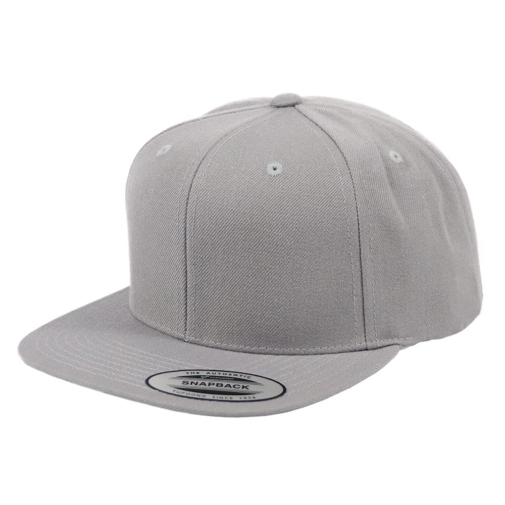 Flexfit YUPOONG YP CLASSICS PREMIUM SNAPBACK for Men and Used CAP, Gray, Women,