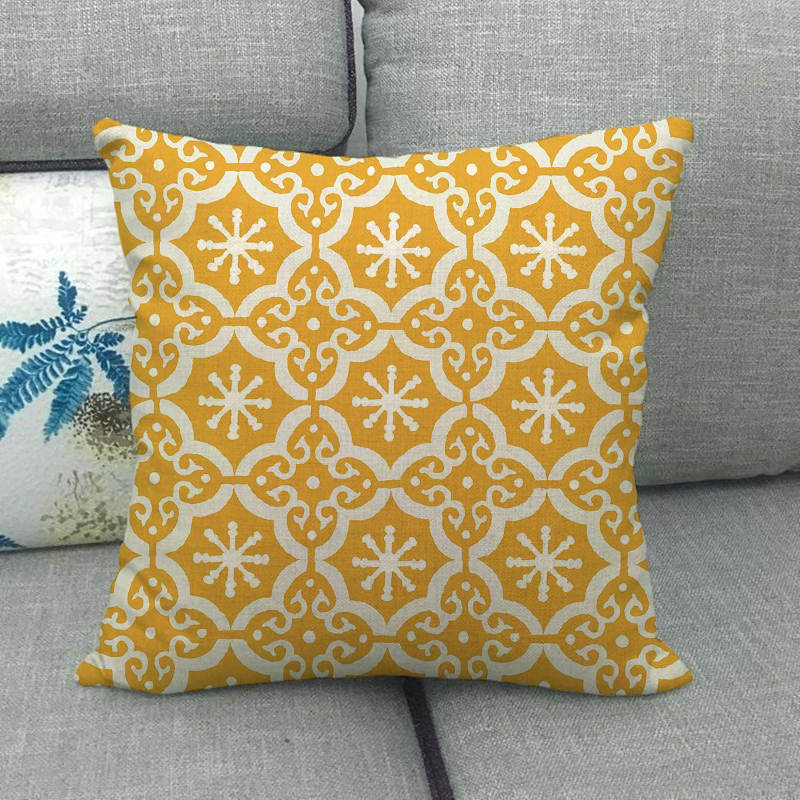 Simple Geometric Patterns Digital Printing Short Plush Pillow Covers For Car Sofa Office Cushion Cover Home Goods 60X60Cm