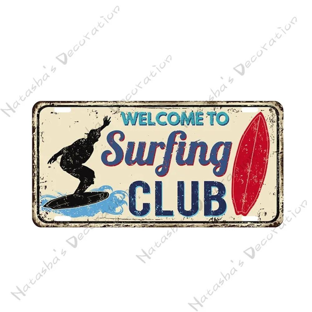 Garage Bar Metal Wall Sign, Auto Interior Decor Plaque 15x30cm