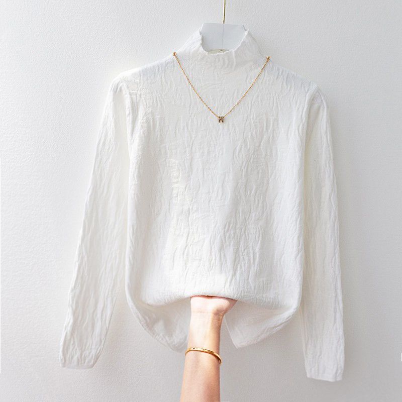 Undercoat for Women In Autumn and Winter Coat and Sweater Half High Neck Knitted Sweater Top