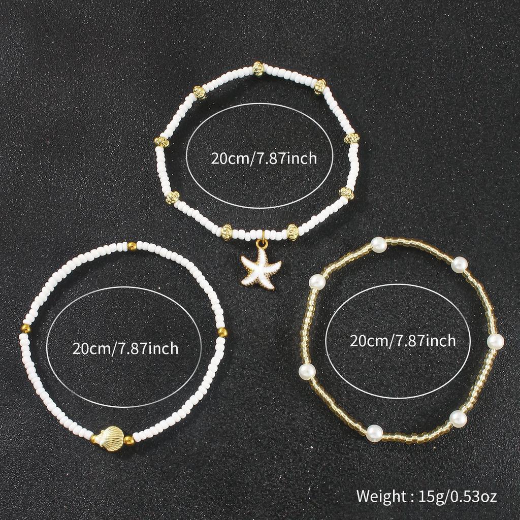 Personalized anklet set starfish shell shape beach foot decoration foreign trade