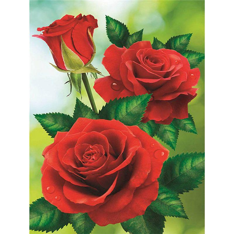 5D kulatá diamantová malba Diamantové květiny ve váze Nástěnná mozaika domácí dekorace 40X50CM