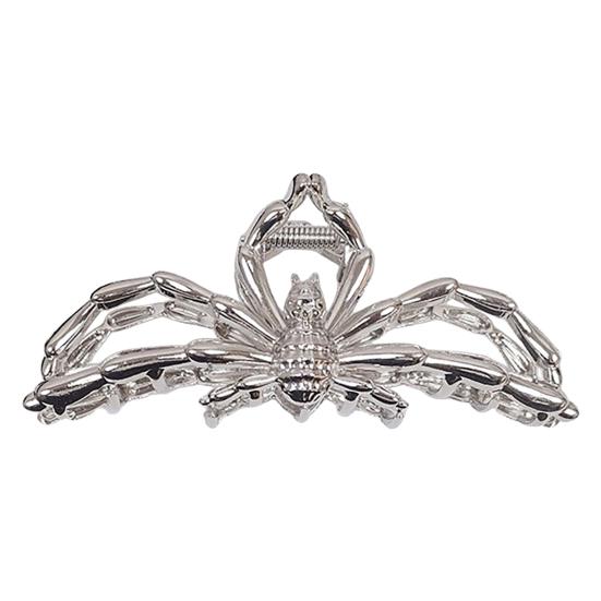 Halloween Hair Claw Black Spider Web Skeleton Hand Bat Shape Hair Clip Anti-slip Teeth Back Head Shark Hair Clip Styling Accessory