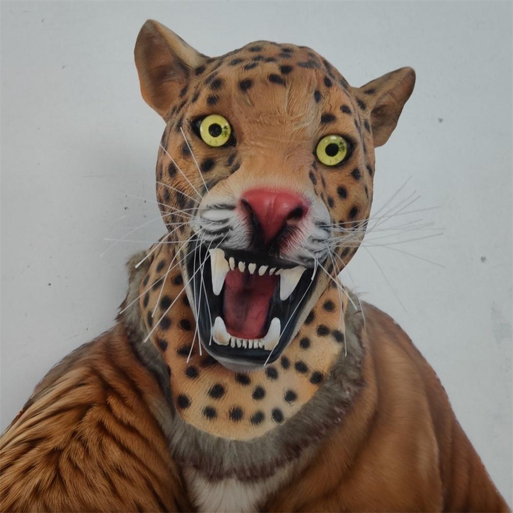 New animal mask, Journey to the West costume prop, scary leopard mask, can be customized with labels and packaging