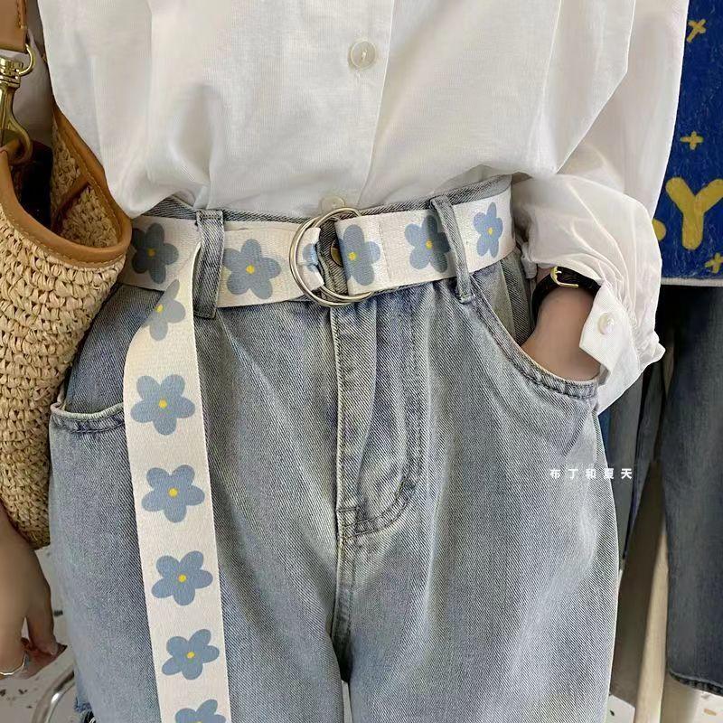 Chic Casual Wide Pants Belt With Double Ring Buckle For Students Perfect For Wear Everyday