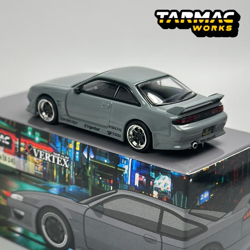 Tarmac Works 1:64 TW VERTEX Silvia S14 Grey Chase Alloy Car Model