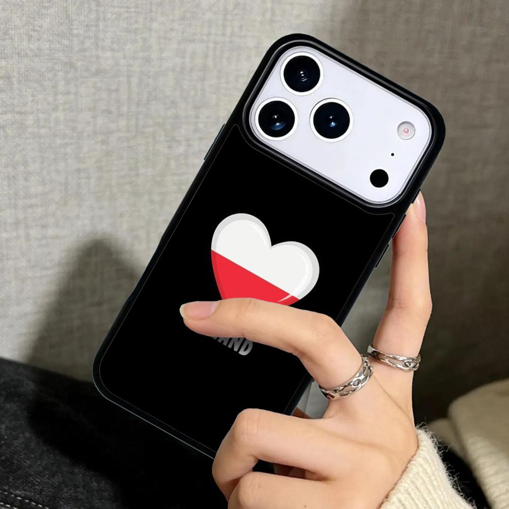 Capa Case for iPhone 17 Air 16 Pro Max 15 Plus 11 13 Mini 14 12 Back Phone Cover Poland Polish Flag soft