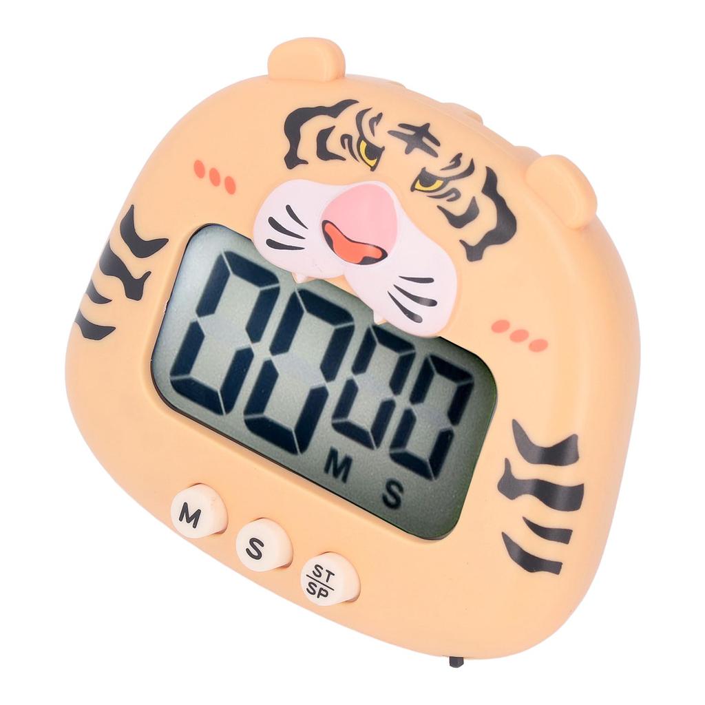 Digital Kitchen Timer Countup Countdown Cartoon Animal Sound Flash Alert Easy Operation with Stand for Cooking Teaching