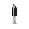 Anta Life Series Solid Color Mid-Length Zipper Hooded Waterproof Warm Down Jacket Men Outerwear Black 952248906-3