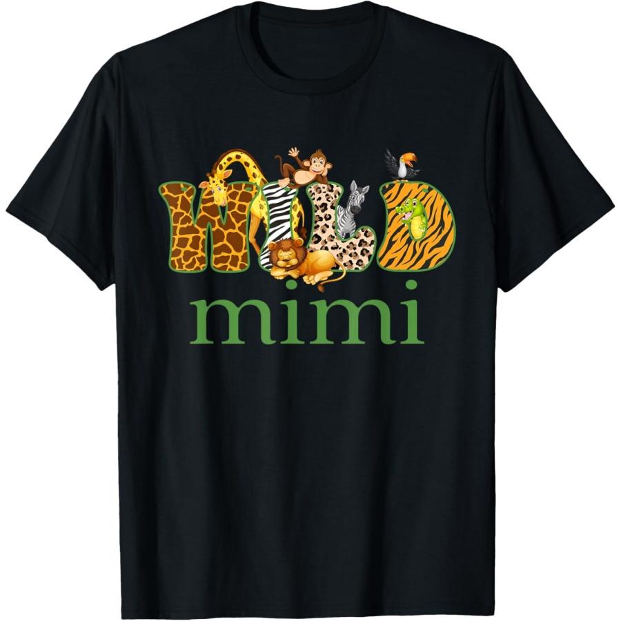 

Mimi of The Wild One Zoo Birthday Safari Jungle Family T-Shirt XXXXXL чорний