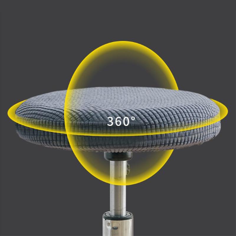 Round Stool Seat Cover Polar Fleece Elastic Bar Stool Cover Anti-Dirty Barstool Slipcover Home Dining Chair Cover Protector