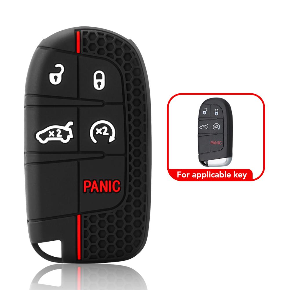 Silicone Rubber Car Key Case Cover  for Jeep Grand Cherokee Wrangler Renegade Compass for Chrysler300c for Fiat Wyatt Key