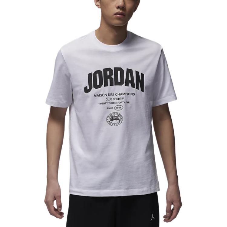 Jordan J Sprt Wm Df Ss Tee Letter Print Crew Neck Short Sleeve T-Shirt Men Tops White FZ1926100