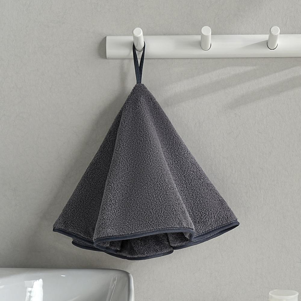 2PCS Larg Size Round Kitchen Towel Super Absorbent Cleaning Cloth Simple Hand Towel Washing Dishes