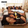 African American Black Lovers Duvet Cover Black Couple Soft Bedding Collection ValentineS Day Comforter Cover Collection Bedroom Decoration
