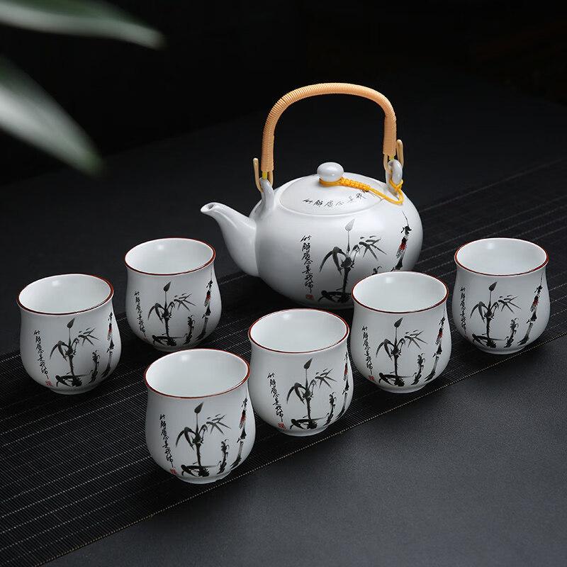Ink Wash Ceramic Teapot & Cup Gift Set