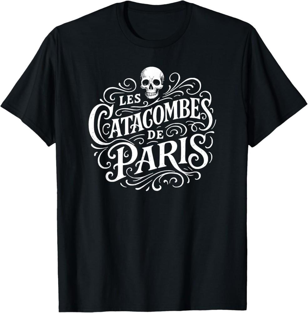 Vintage The Catacombs of Paris White Print T‑Shirt S