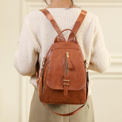 Damenmode Schulter Reise Vintage Rucksack für Frauen Schultaschen für neue Mädchen hochwertige weiche Leder Damentaschen