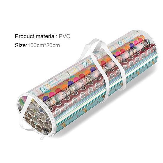 Storage Bag Transparent Large Capacity Waterproof Christmas Wrapping Paper Wrap Organizer Container for Home