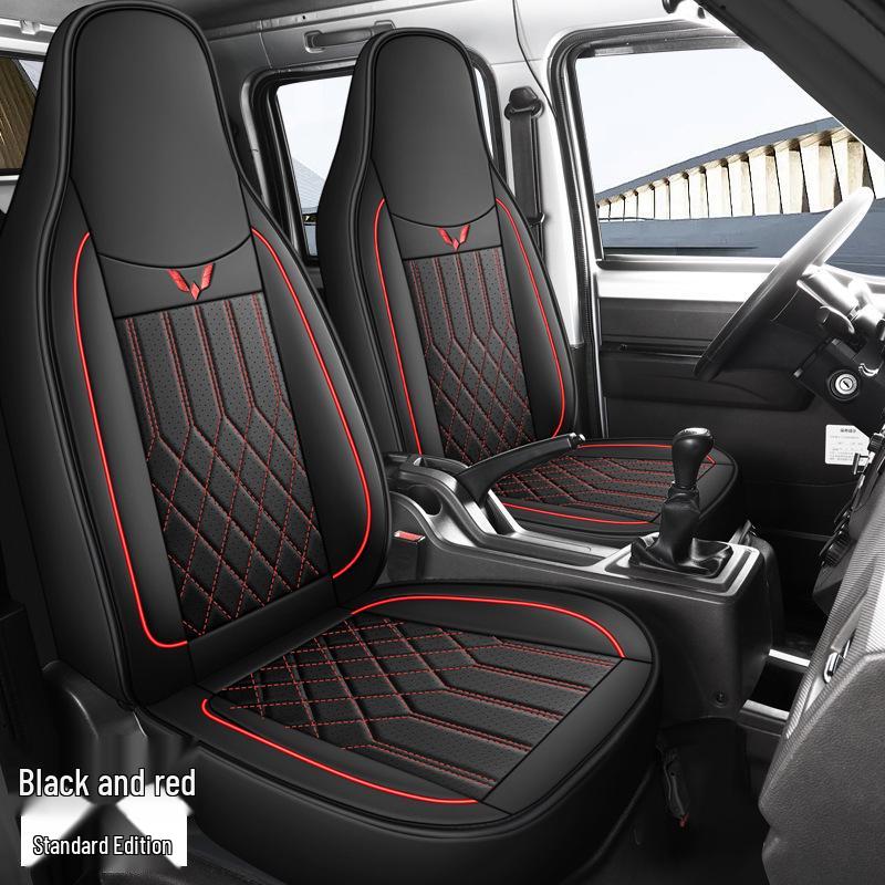 Universal Full Leather Seat Cushion for Wuling Zhiguang Small Truck - Single or Double Row, All Seasons