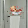 Bathtub Bear Roses Bathroom Bathroom Home Background Beautification Decoration Wall Stickers