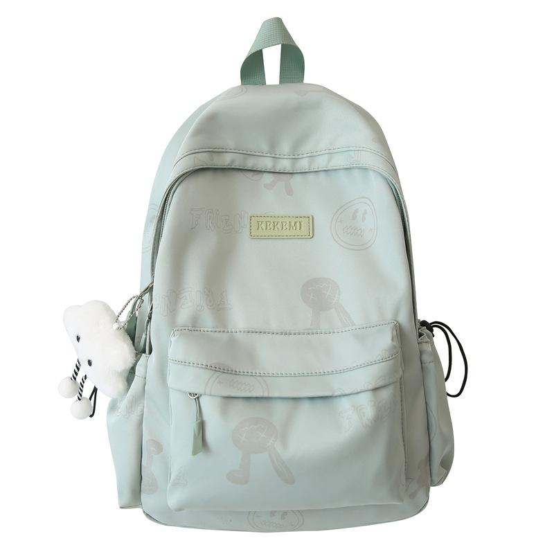 Autumn and Winter New Simple Personalized Printed Backpack Large Capacity Schoolbag Junior High School Students Double Back