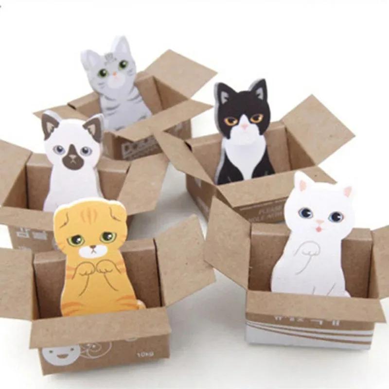 Cartoon Note Book Carton Cat Small Notes Stick N Times Sticky Memo Pads for School Student Cute Stationary Supplies