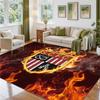Stoke City Football Design Crystal Velvet Rug Soft Decorative Mat for Bedroom Entrance