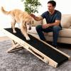 Dog Ramp For Couch 4-Level Foldable Portable Stairs Wooden Dog Steps For Bed For Dogs Cats Couch Suv Indoor Various Furniture