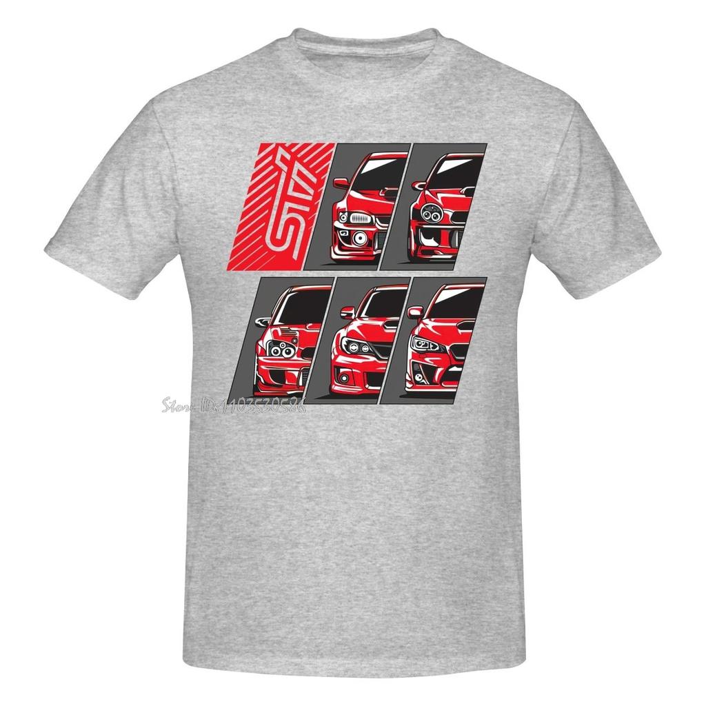 JDM STI Car Cotton Tshirt Summer Harajuku Streetwear Casual Oversized T-shirt Graphics FashionunisexClothing Unisex Tops Tees