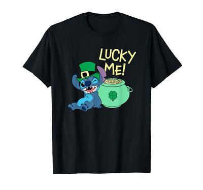 Disney Lilo Stitch Lucky Me Stitch Tag & St. Patricks T-Shirt