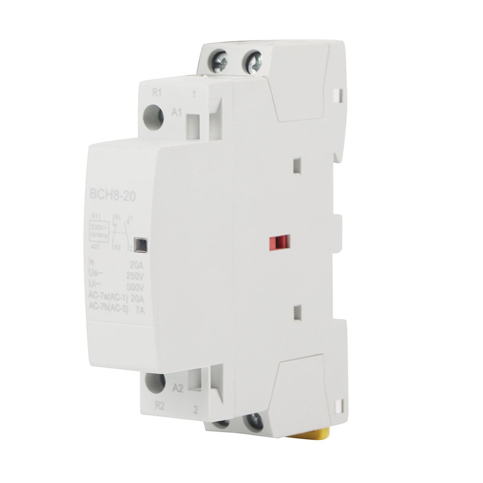 

2P 20A Household AC Contactor DIN Rail Mount 1NO 1NC (220V230V)