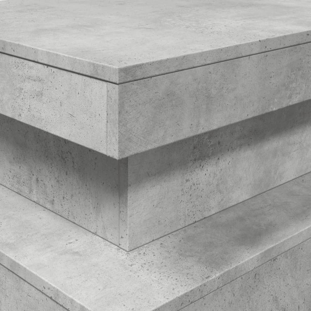 Coffee Table with LED Lights Concrete Grey 90 x 50 x 40 cm