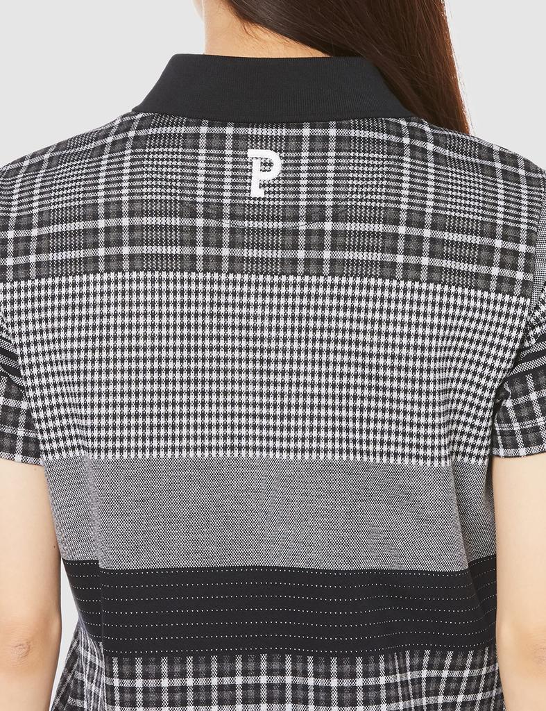 Short Sleeve Dress Patchwork Panel Pique Jacquard 1 [Pearly Gates] Women's / 055-3124206 121_Navy [M]