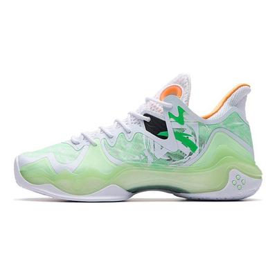 Crazy Tide 4 Nitrogen Technology Low-Top Basketball Shoes Men Sneakers White Green 112231106-1