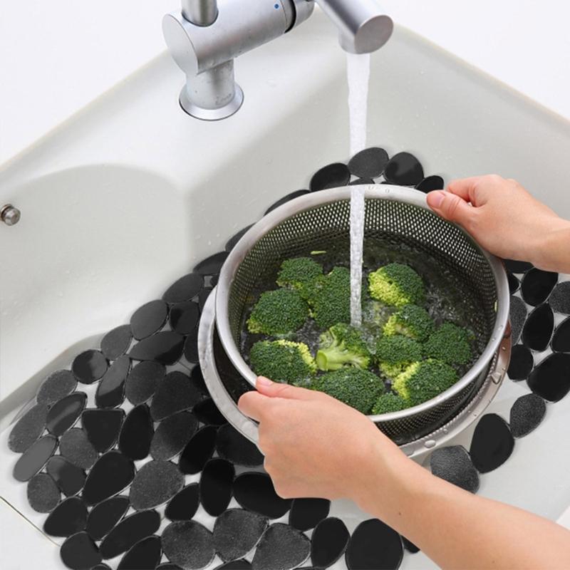 Pack of 2 Kitchen Sink Protector PVC Dish Drying Mat Sink Soft Protective Cover Non Slip Dish Drying Mat PVC Material
