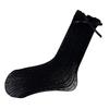 Student Elegant Hollowed Out Lace Ruffle Frilly Socks Women Japanese Style Middle Tube Calf Socks with Ribbon Bowknot